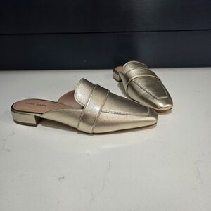 Cole Haan Pashsa Women's Metallic Gold Mules Leather Upper Size 11